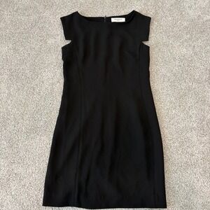 MM LaFleur Sarah‎ Dress Size 4 Black Sheath Sleeveless Business Career LBD